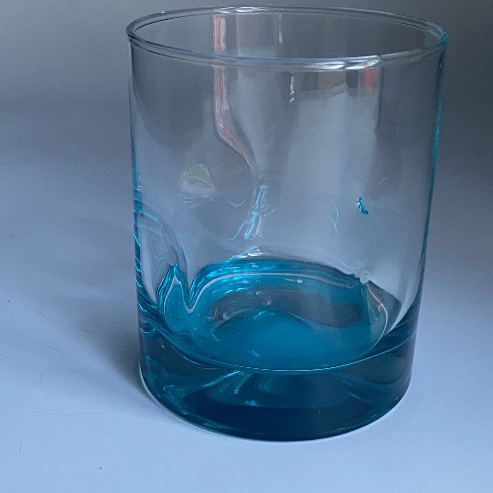 Thumbprint Blue Rocks Glass